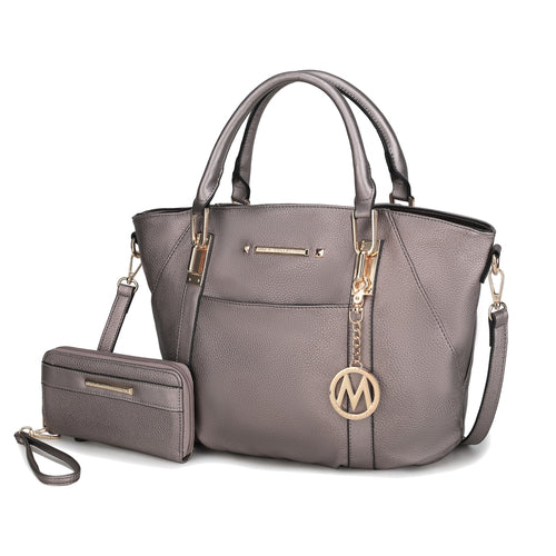 MKF Collection Darielle Satchel Bag with Wallet by Mia K