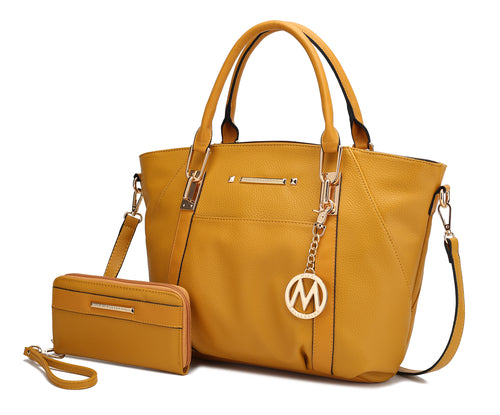 MKF Collection Darielle Satchel Bag with Wallet by Mia K