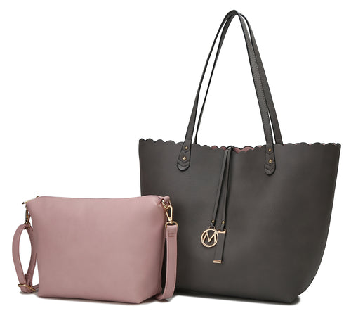 MKF  Amahia Reversible Shopper Tote Bag with Crossbody Pouch by Mia K
