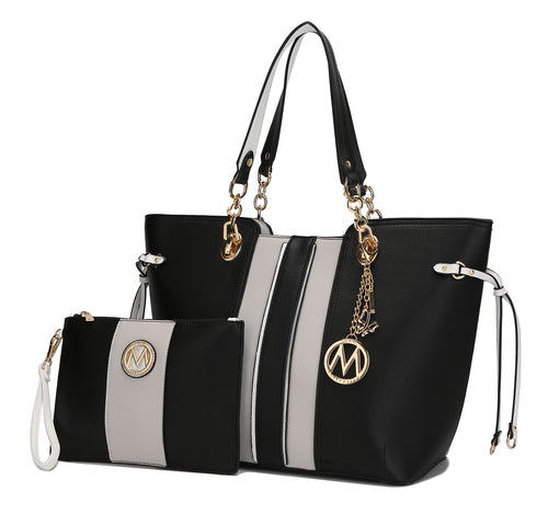 Holland Tote with Wristlet Handbag Vegan Leather