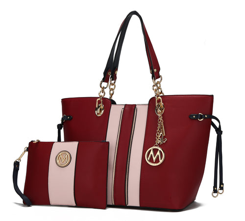 Holland Tote with Wristlet Handbag Vegan Leather