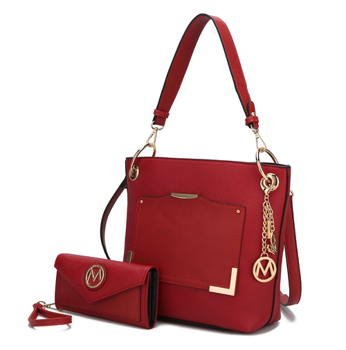 MKF Collection Grace Vegan Leather Women Tote Bag with Wallet By Mia k