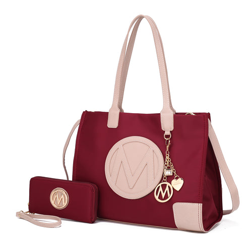 Louise Tote Handbag and Wallet Set Vegan Leather