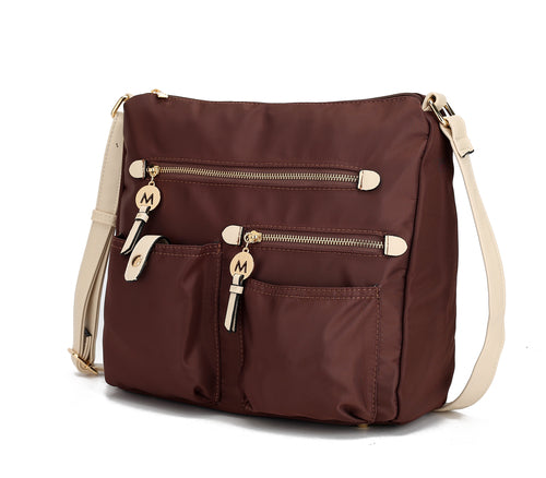 MKF Collection Serena Color-Block Nylon Women Shoulder Bag by Mia K