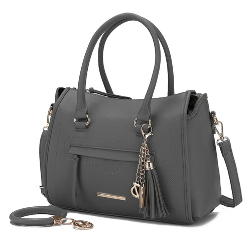 Valeria Satchel Handbag with Keyring