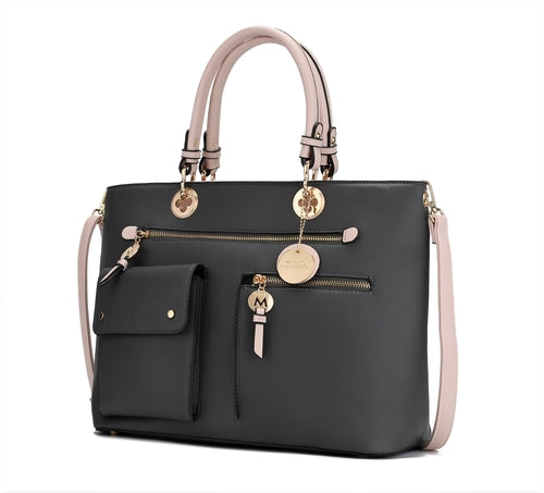 MKF Collection Julia Color-Block Women Satchel Bag by Mia K