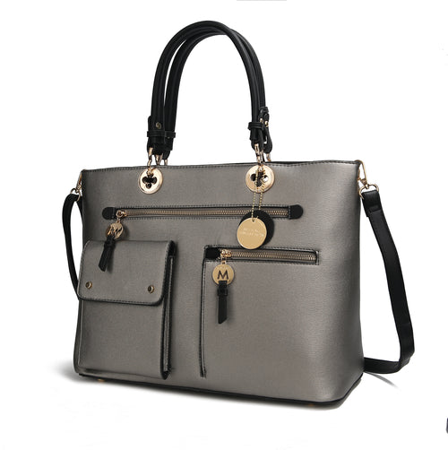 MKF Collection Julia Color-Block Women Satchel Bag by Mia K