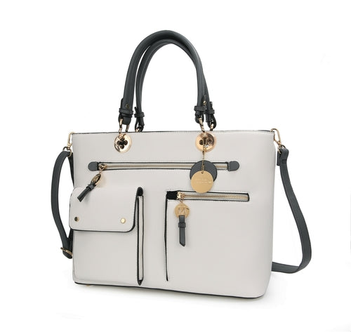 MKF Collection Julia Color-Block Women Satchel Bag by Mia K