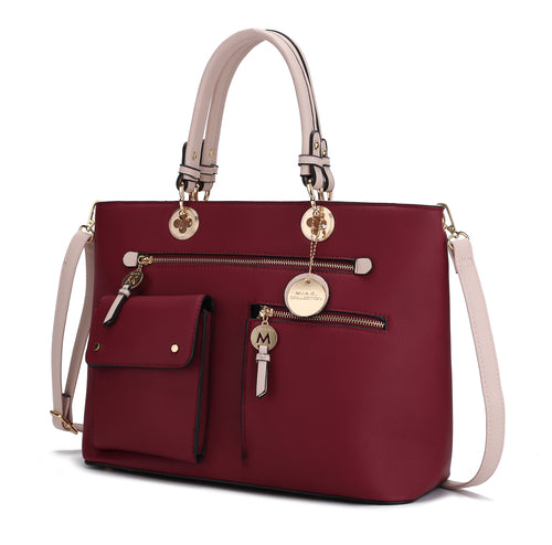 MKF Collection Julia Color-Block Women Satchel Bag by Mia K