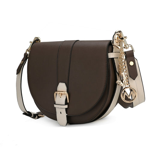 MKF Collection Ayla Snake Embossed Color Block Shoulder bag by Mia K