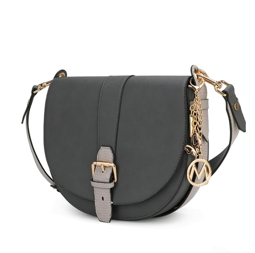 MKF Collection Ayla Snake Embossed Color Block Shoulder bag by Mia K