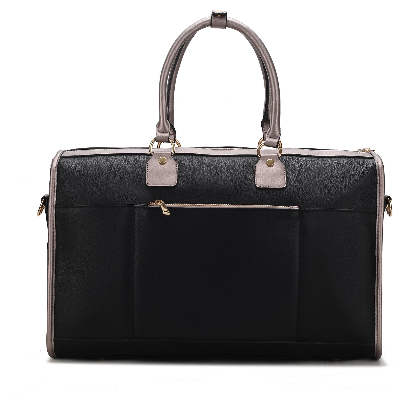 Genevieve Duffle Handbag Color Block Vegan Leather Women