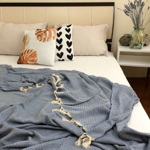 Handgewebte Decke "Marmaris"