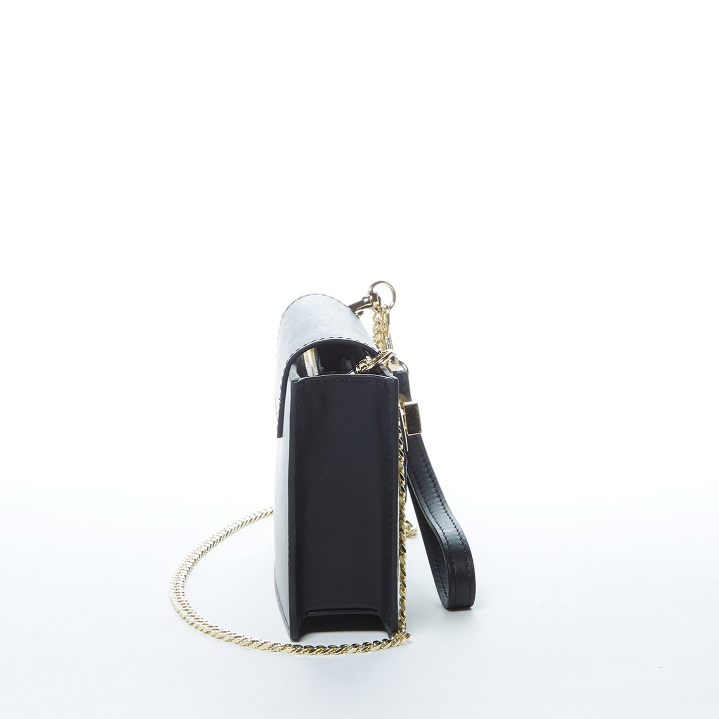 SUSU Mini Crossbody Bag Small Leather Snakeskin Black Purse Wristlet