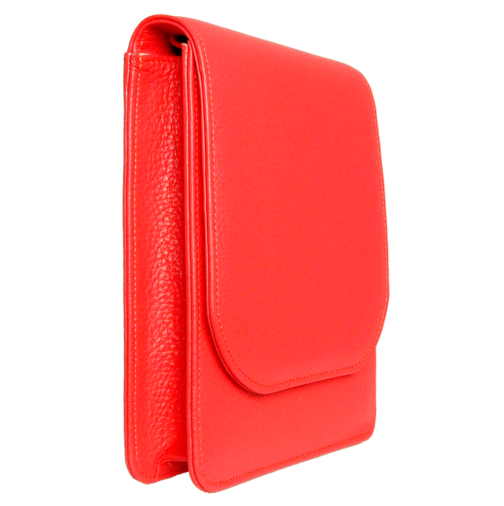 Pebbled Calf Leather Mini Bag Coral