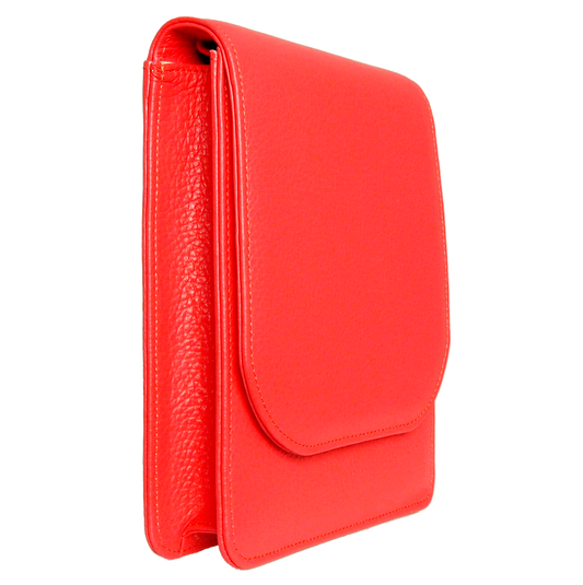 Pebbled Calf Leather Mini Bag Coral