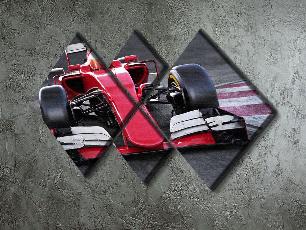 Motor sports race car 4 Square Multi Panel Canvas