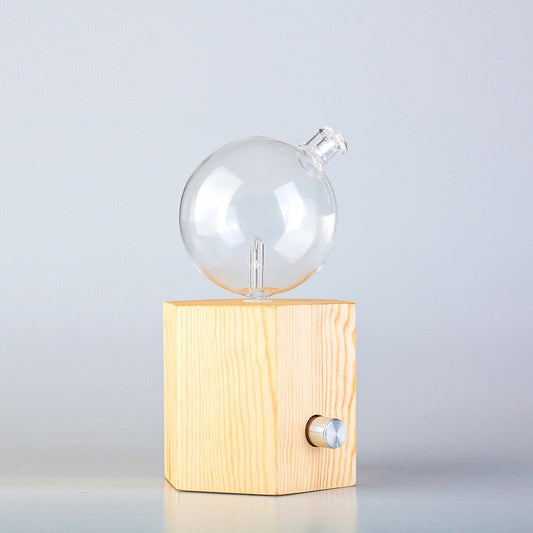 Geometry Hexagon Waterless Essential Oil Diffuser | Wood and Glass