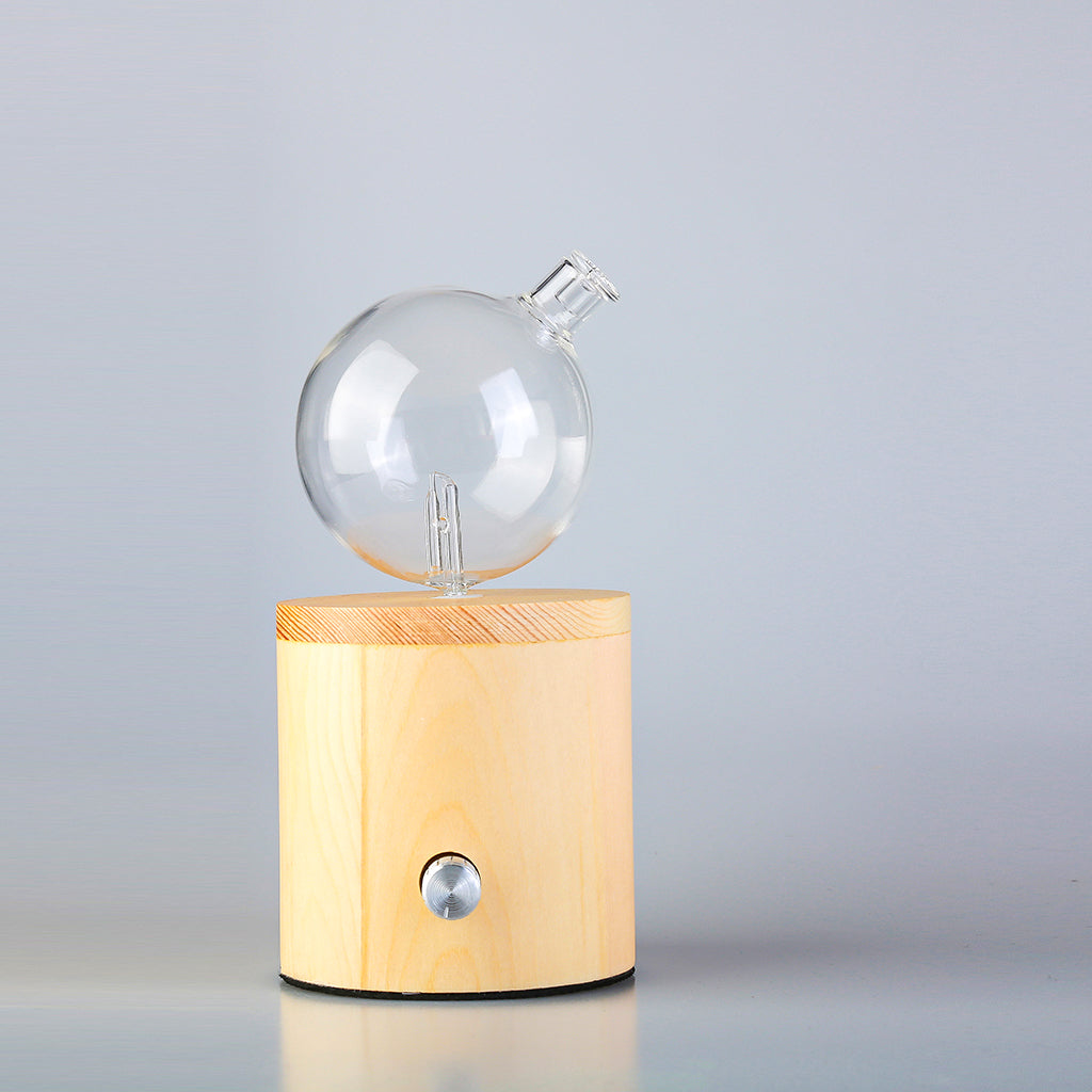 Geometry Cylinder Waterless Essential Oil Diffuser | Wood and Glass
