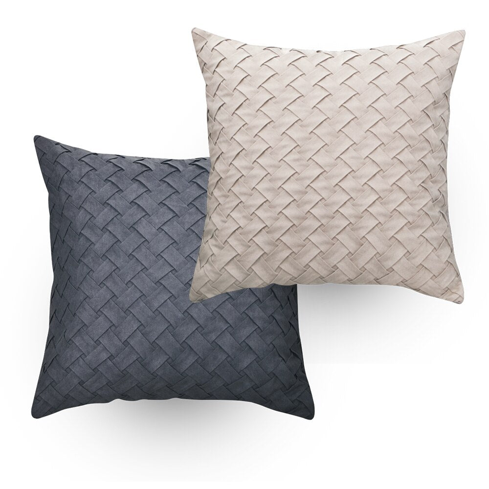 Soft Solid Color Cushion Cover Weaving Pattern