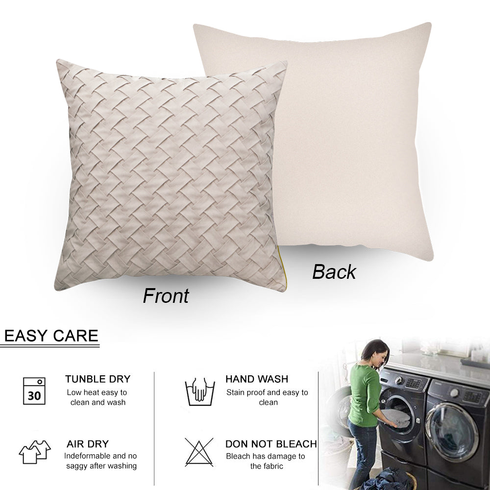 Soft Solid Color Cushion Cover Weaving Pattern