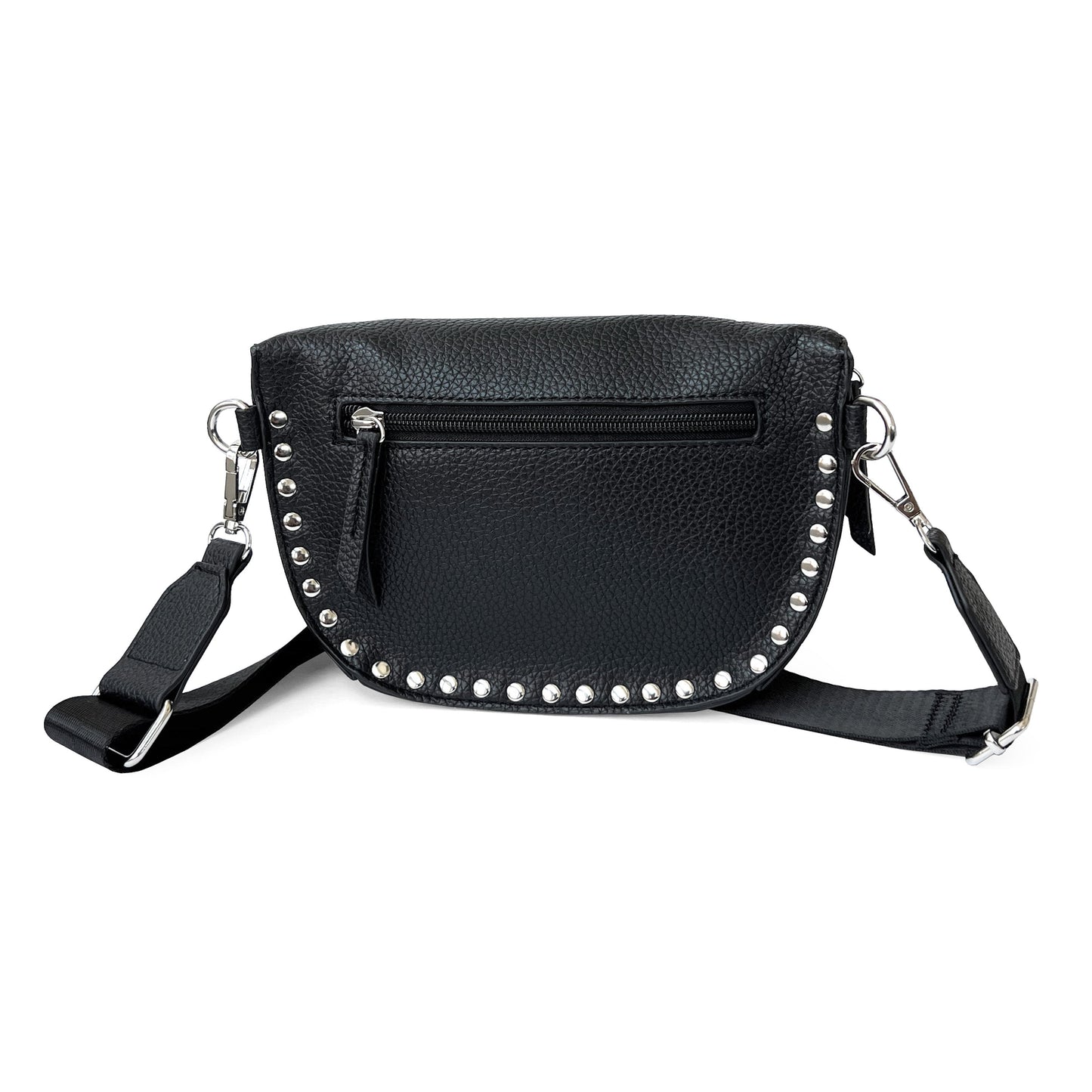 Pebble PU Shoulder Bag w/ Studs