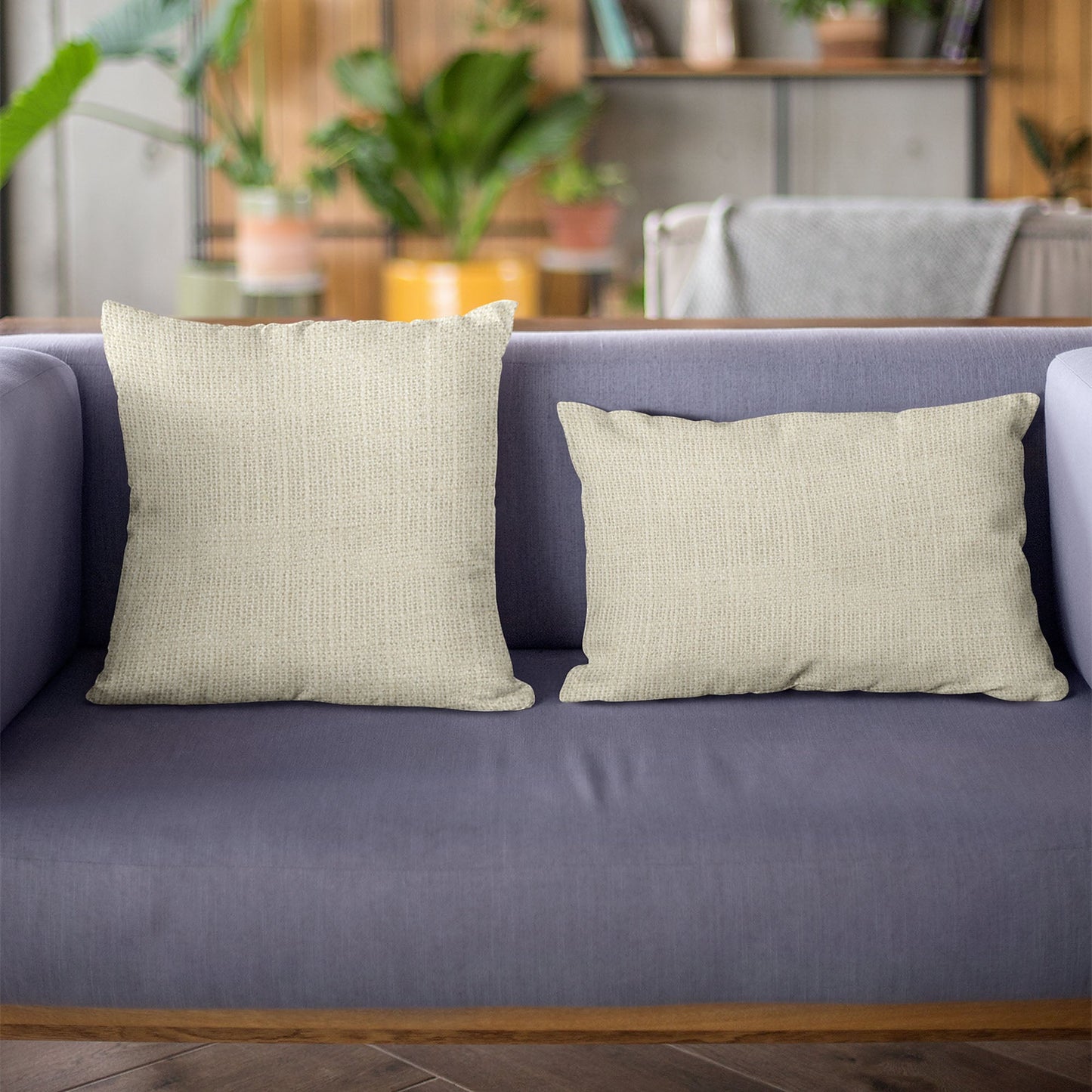 Plutus Vanilla Wall Textured Solid, With Open Weave. Luxury Throw