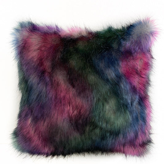 Plutus Green, Purple, Blue Northern Lights Animal Faux Fur Luxury