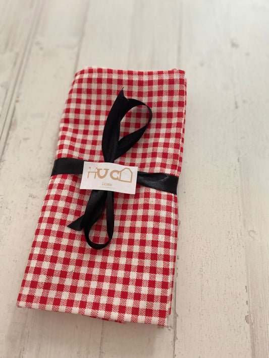 SERVILLETAS VICHY ROJO