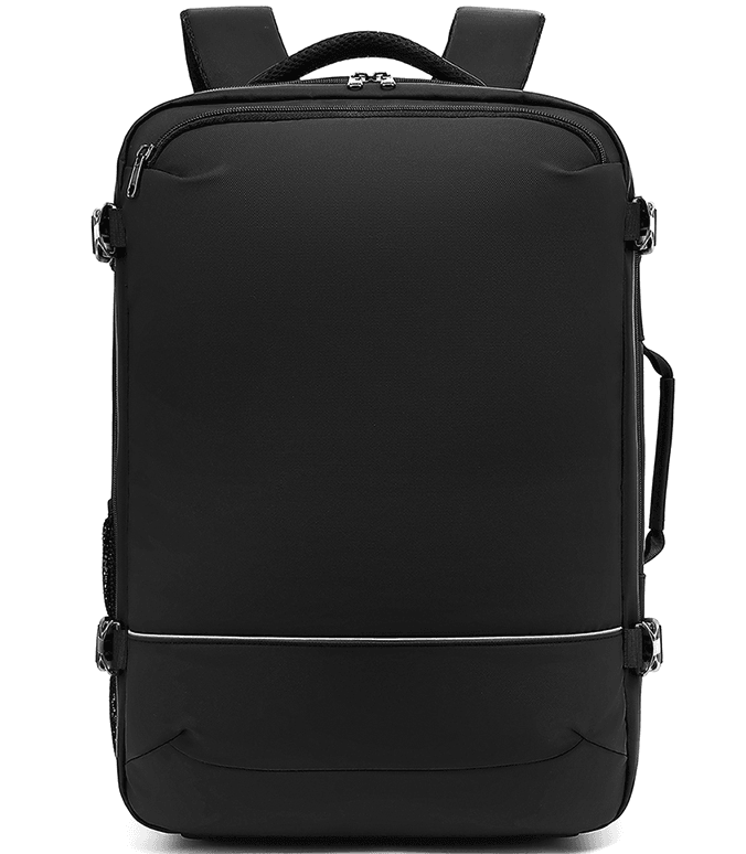 Premium black laptop travel backpack
