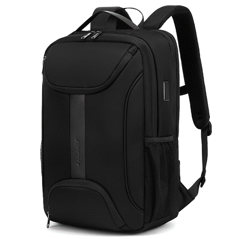 Black premium laptop backpack for travelling
