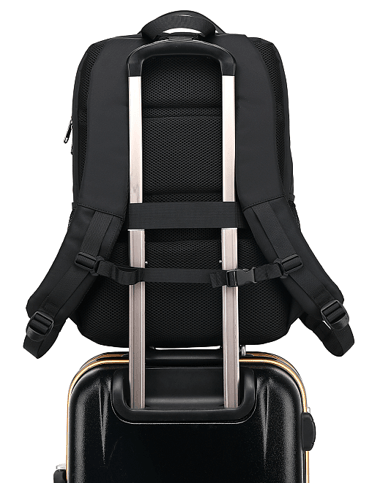 Black premium laptop backpack for travelling