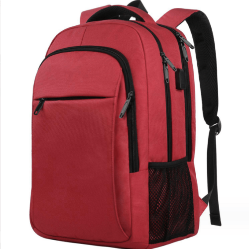 Stylish laptop backpack with in-built charging port