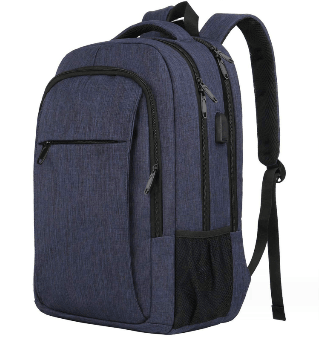 Stylish laptop backpack with in-built charging port