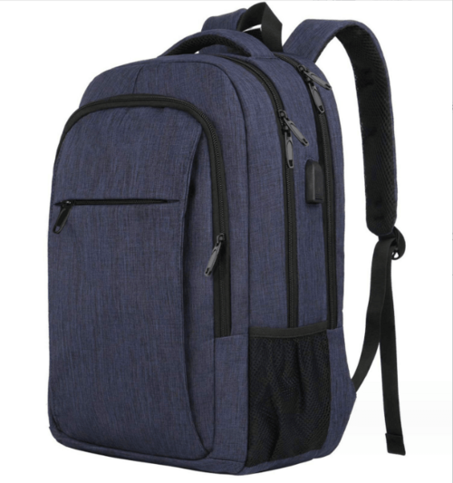 Stylish laptop backpack with in-built charging port
