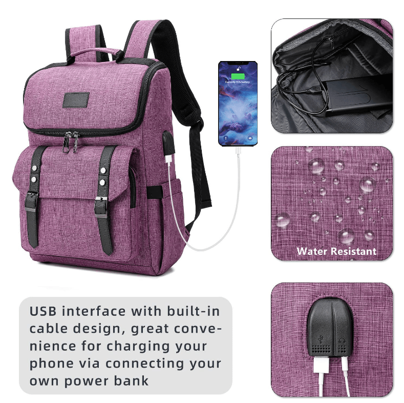 Laptop Backpack with inbuilt charging port for men and women