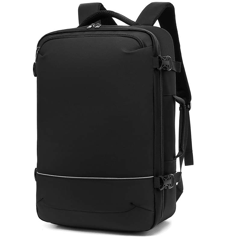 Premium black laptop travel backpack