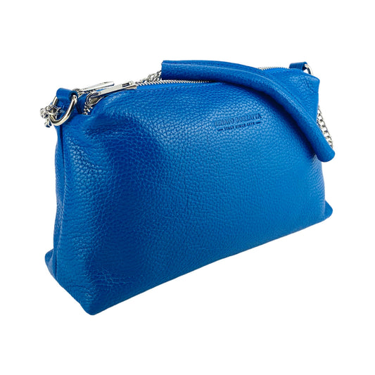 RB1025CH | Borsa Donna a Mano con doppia lampo in Vera Pelle Made in