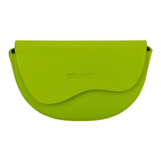 RB1027AD | Borsa Donna a Bandoliera stondata in Vera Pelle Made in