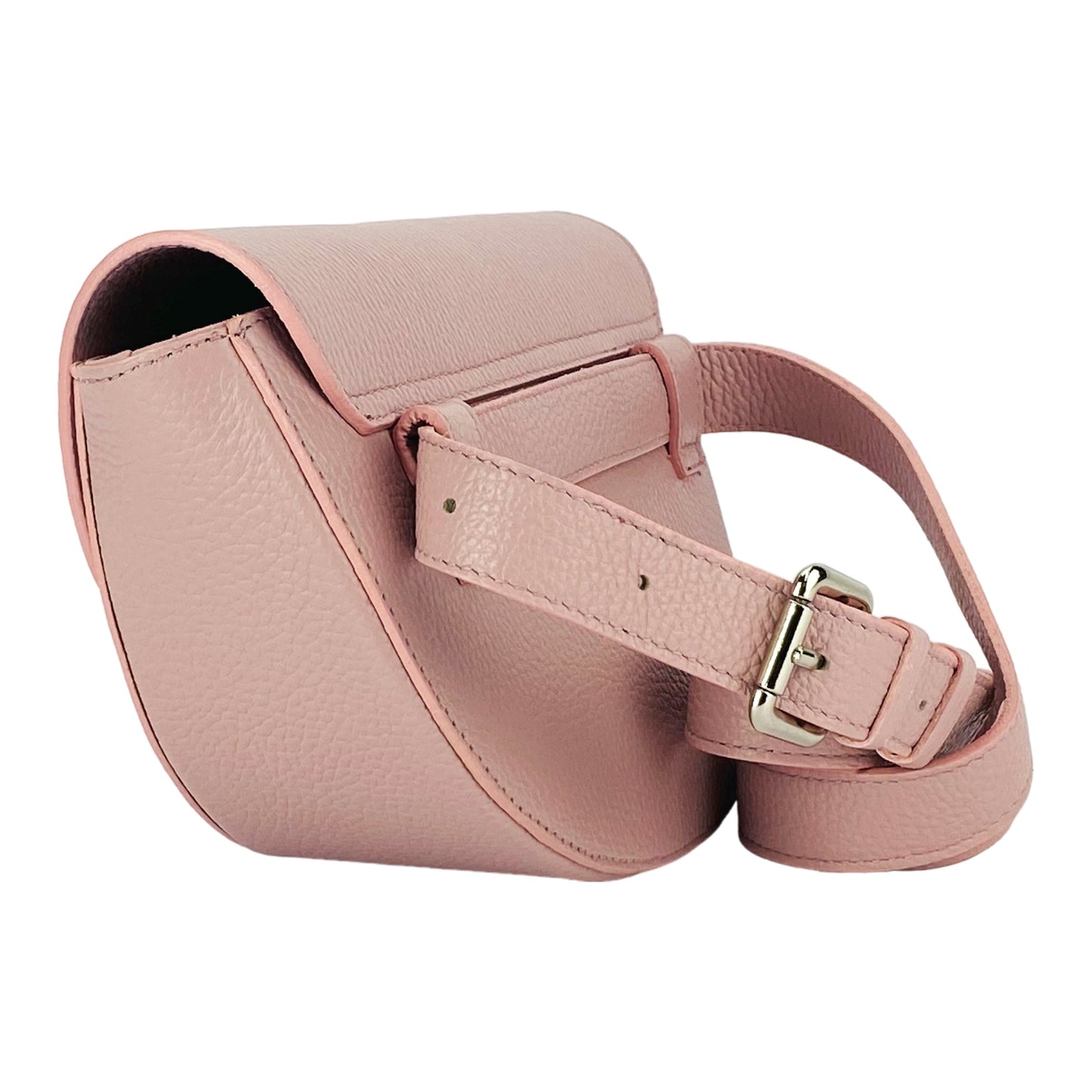 RB1027AZ  | Borsa Donna a Bandoliera stondata in Vera Pelle Made in