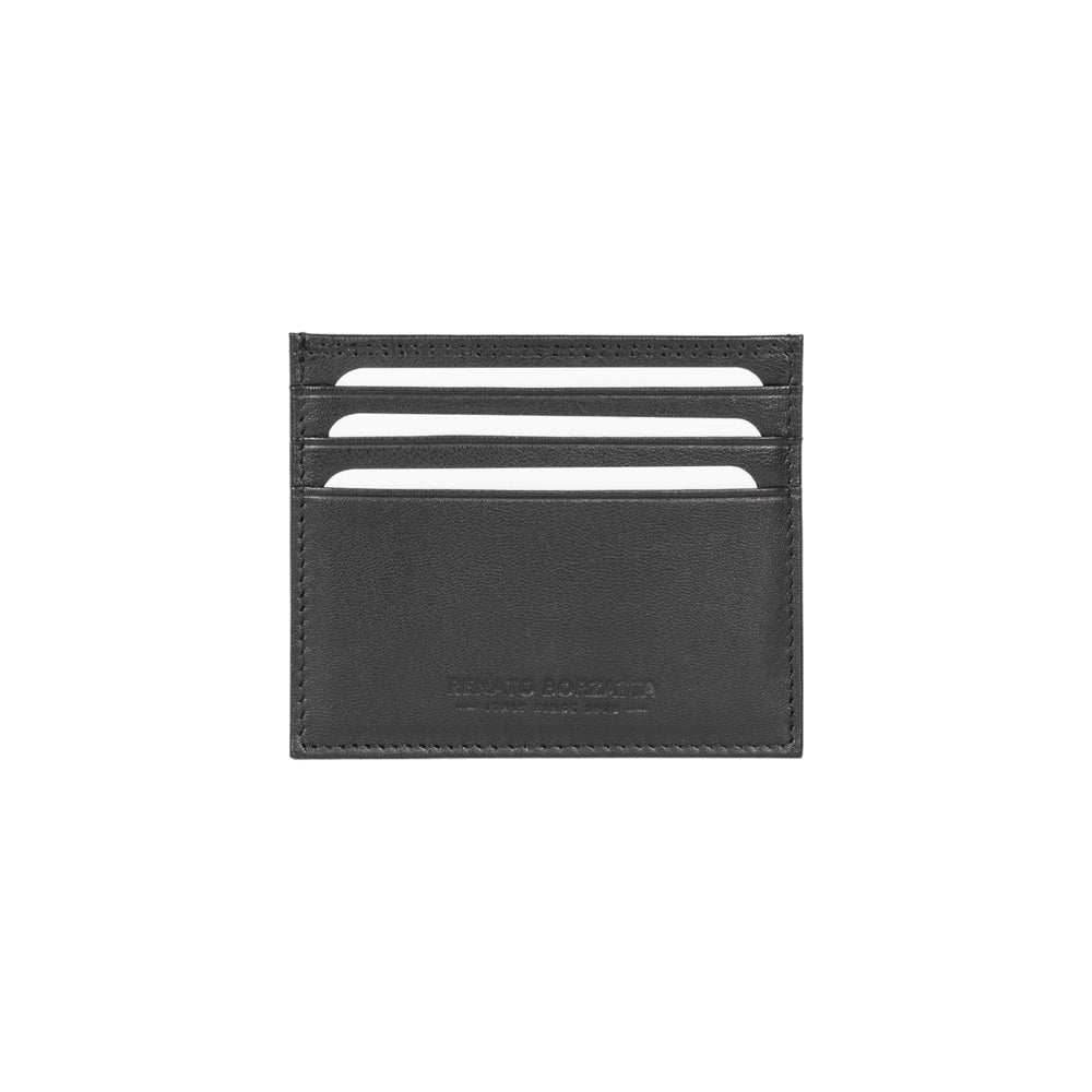 RB12016D | Porta Carte di Credito in Vera Pelle pieno fiore, con