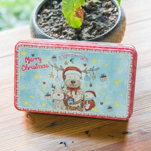 Rectangular Christmas Gift Boxes Candy Biscuit Tin