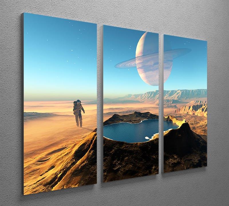 Red Planet Mars Space Walk 3 Split Panel Canvas Print