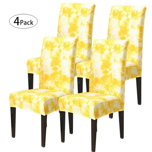 Removable Chair Covers Flower Printing Stretch