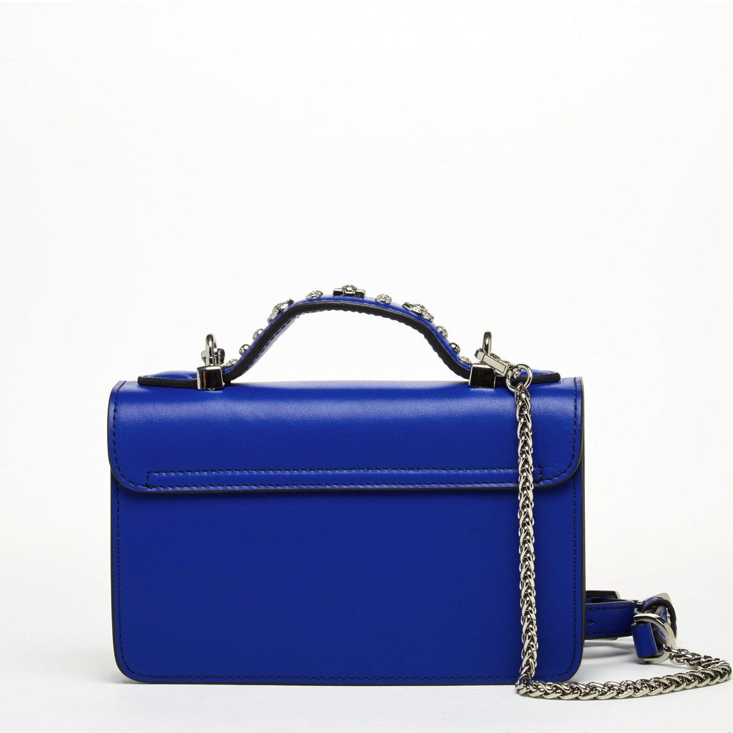 SUSU Studded Small Leather Crossbody Bag Cobalt Blue Purse  Women's