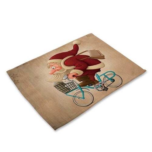 Santa Claus Table Mat Christmas Decoration for