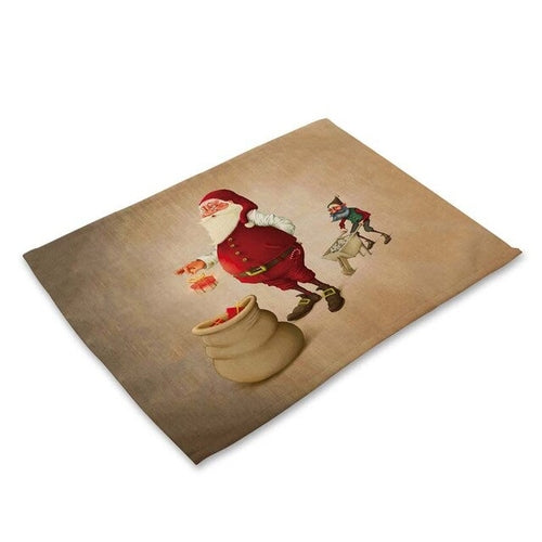 Santa Claus Table Mat Christmas Decoration for