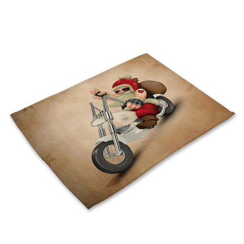 Santa Claus Table Mat Christmas Decoration for