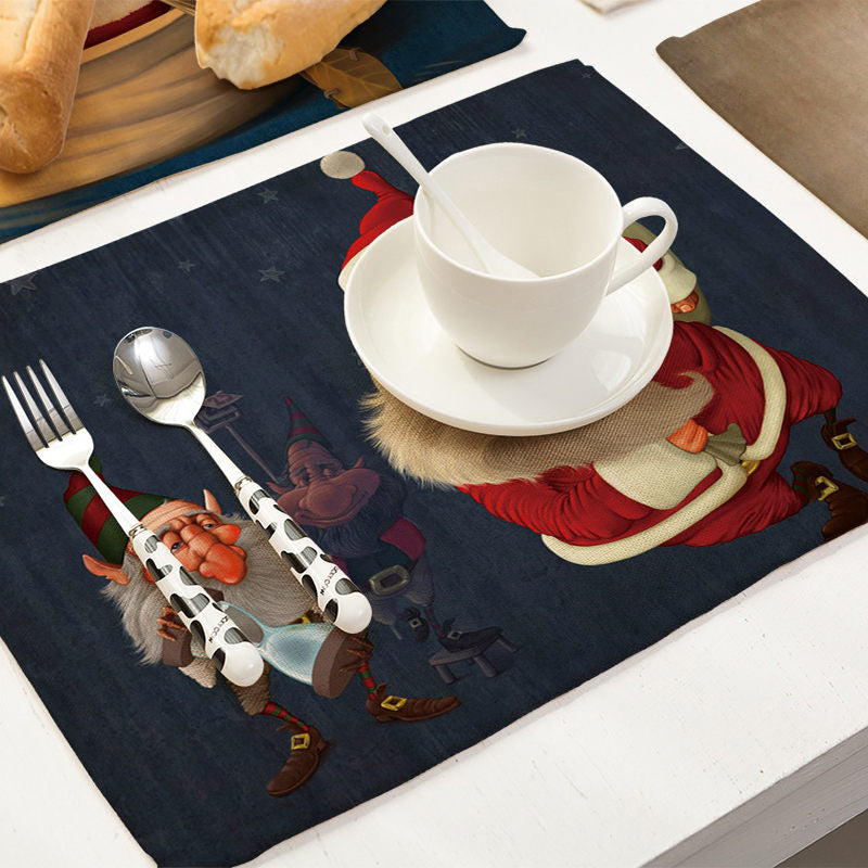 Santa Claus Table Mat Christmas Decoration for