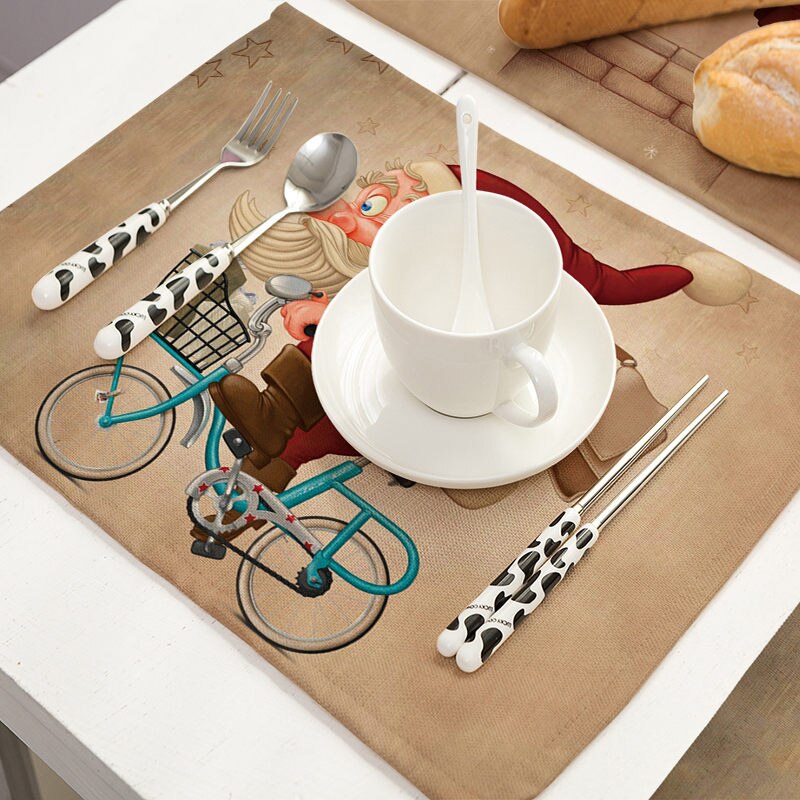 Santa Claus Table Mat Christmas Decoration for